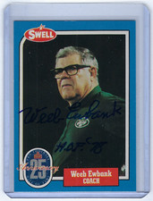1988 JETS Weeb Ewbank signed card Swell #39 w/ HOF 78 AUTO Autographed New York