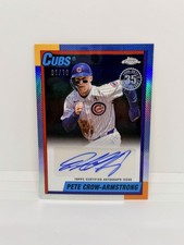 PETE CROW-ARMSTRONG 2025 Topps Chrome 1990 Black Refractor Auto 01/10 Cubs