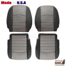 2009 - 2012 For Dodge Ram ST Driver Passenger Vinyl Seat Cover 2 Tone Gray