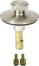 Lift n Turn Twist Close Bathtub Drain Stopper Brushed Nickel 3/8 5/16