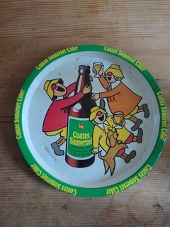 Vintage 1960's Tin Tray For COATES CIDER