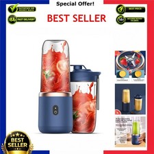 Portable USB Juicer Cup Mini Blender 6 Blades for Fruit Shakes Smoothies