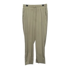 Gap Fit High Rise Runaround Pants Size Large In Moonstone Beige Activewear