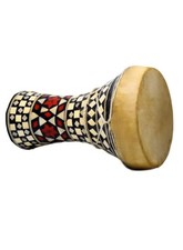 Handmade Wooden African Drum Arabian Darbuka Egyptian Tabla Souvenir Antique 3'