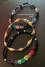 Handmade Multicolor Glass Round Beaded Bracel...