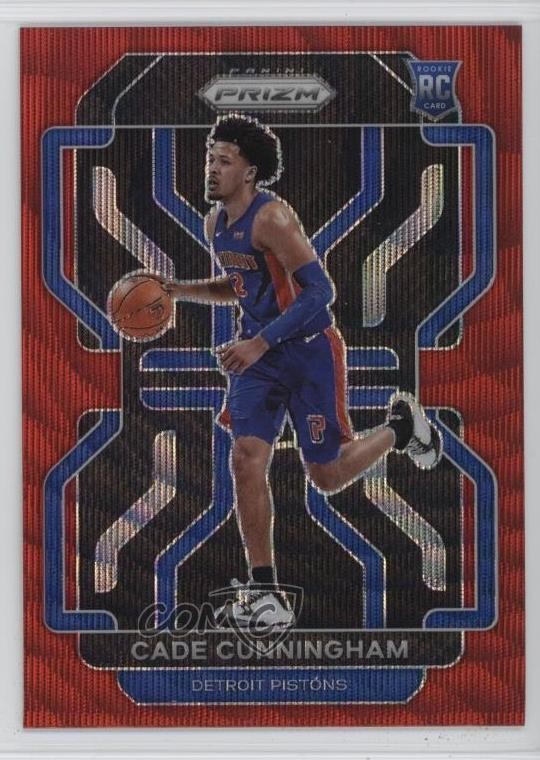 2021-22 Panini Prizm Ruby Wave Prizm Cade Cunningham #282 1s3y
