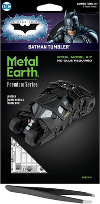 Premium Series Batman Tumbler 3D Metal Model Kit Fascinations Bundle with Tweeze