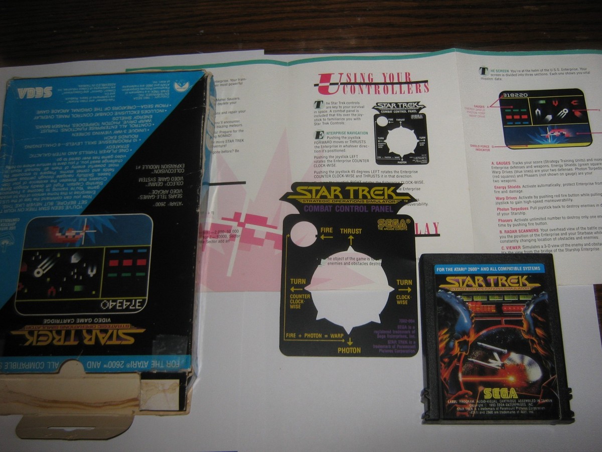 Jeu Atari 2600 – Star Trek – Strategic Operation Simulator – Bon État