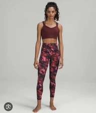 Lululemon Align 21” Pink Blossom Multi EUC size 6