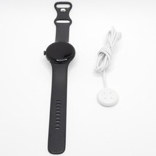 Google Pixel Watch 3 45mm LTE Aluminum Case Matte Black Obsidian Band Small