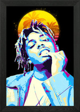 Juice WRLD Retro Art Framed Wall Art Poster Canvas Print Picture