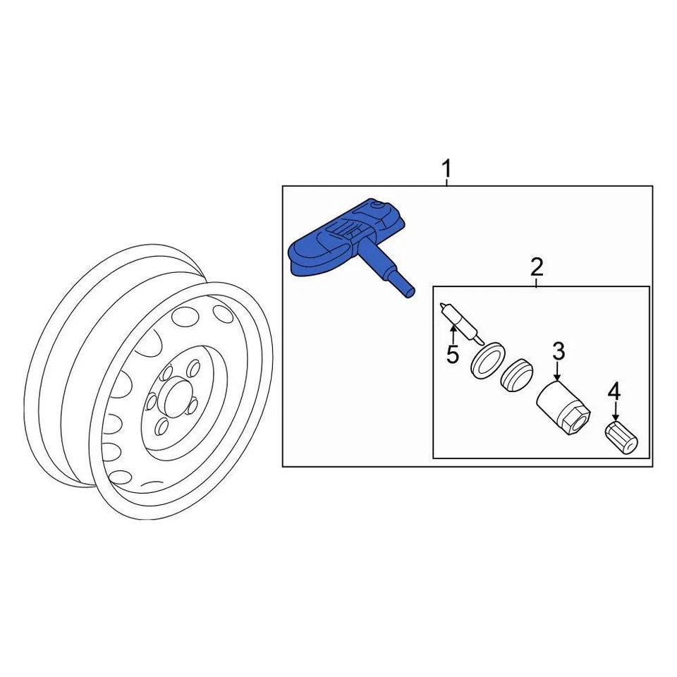 For Volkswagen Jetta 06-10 Tire Pressure Monitoring System (TPMS) Sensor Foto 3 de 4