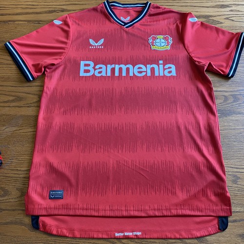 Castore Bayer Leverkusen 22-23 Home Jersey Kit Men's Size XL Barmenia Red Soccer