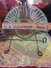 Depression Glass Plate Hazel Atlas Green Vaseline 'Uranium' Glass GUC 8" Diam