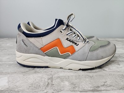 Karhu Aria 95 Sneakers Men's Size 9.5 Gray Blue Suede Mesh Retro Running Shoes