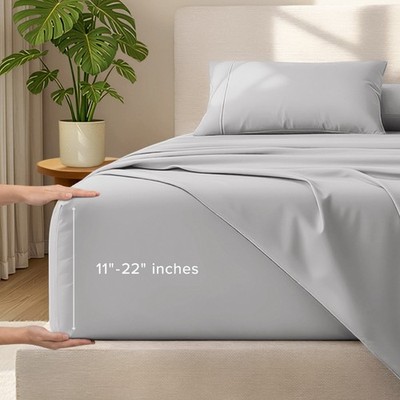 Bare Home 1800 Ultra-Soft 22'' Extra Deep Pocket Sheet Set