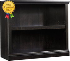 Miscellaneous Storage 2-Shelf Bookcase/ Book Shelf, Estate Black Finish