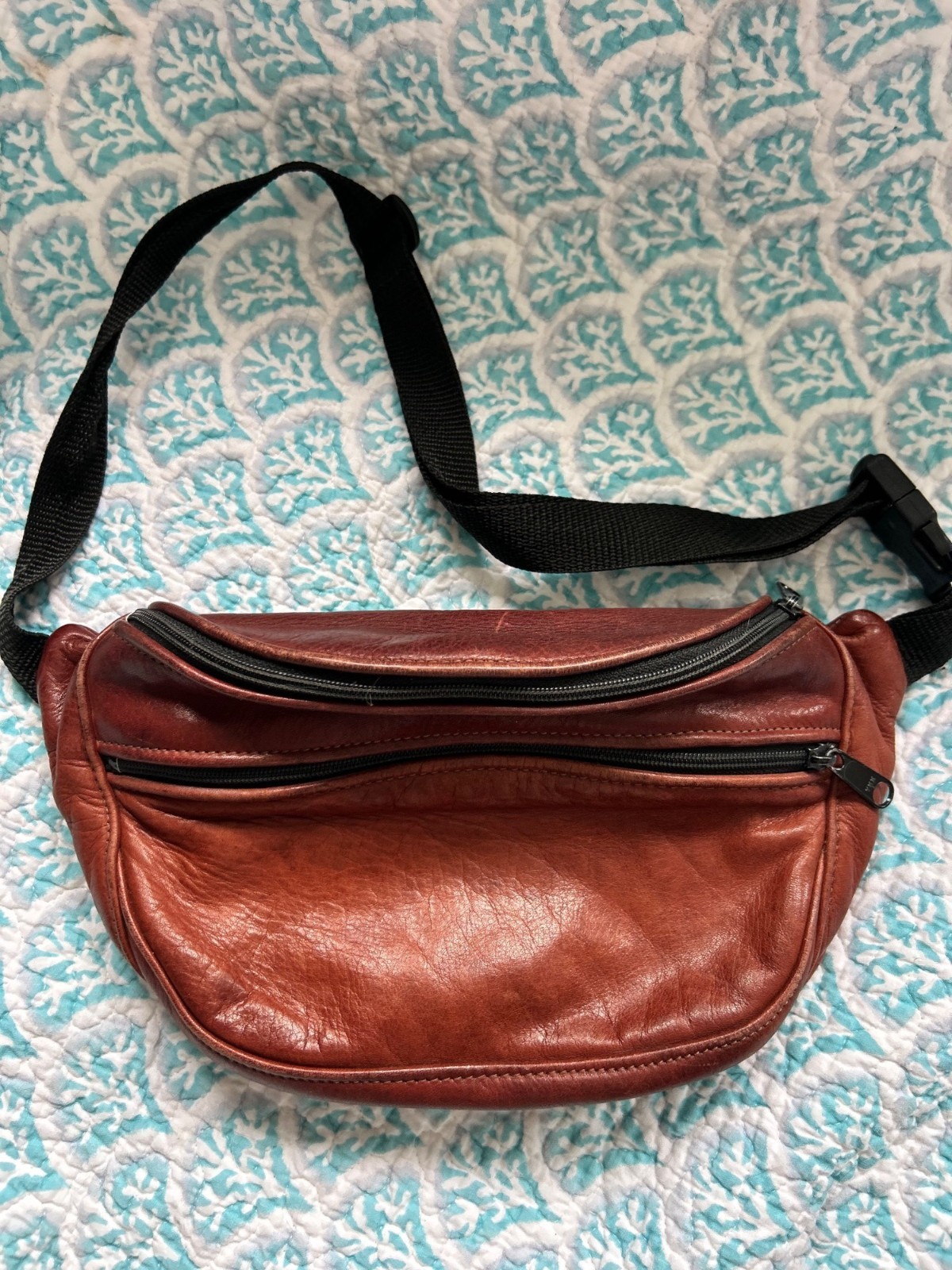 Vintage Genuine Leather Belt Bag / Fanny Pack – Brown Cognac