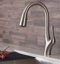 Kraus Kitchen Faucet Stainless Steel 1 Hole Pull Down KPF-1674 Merlin 1.8 GPM