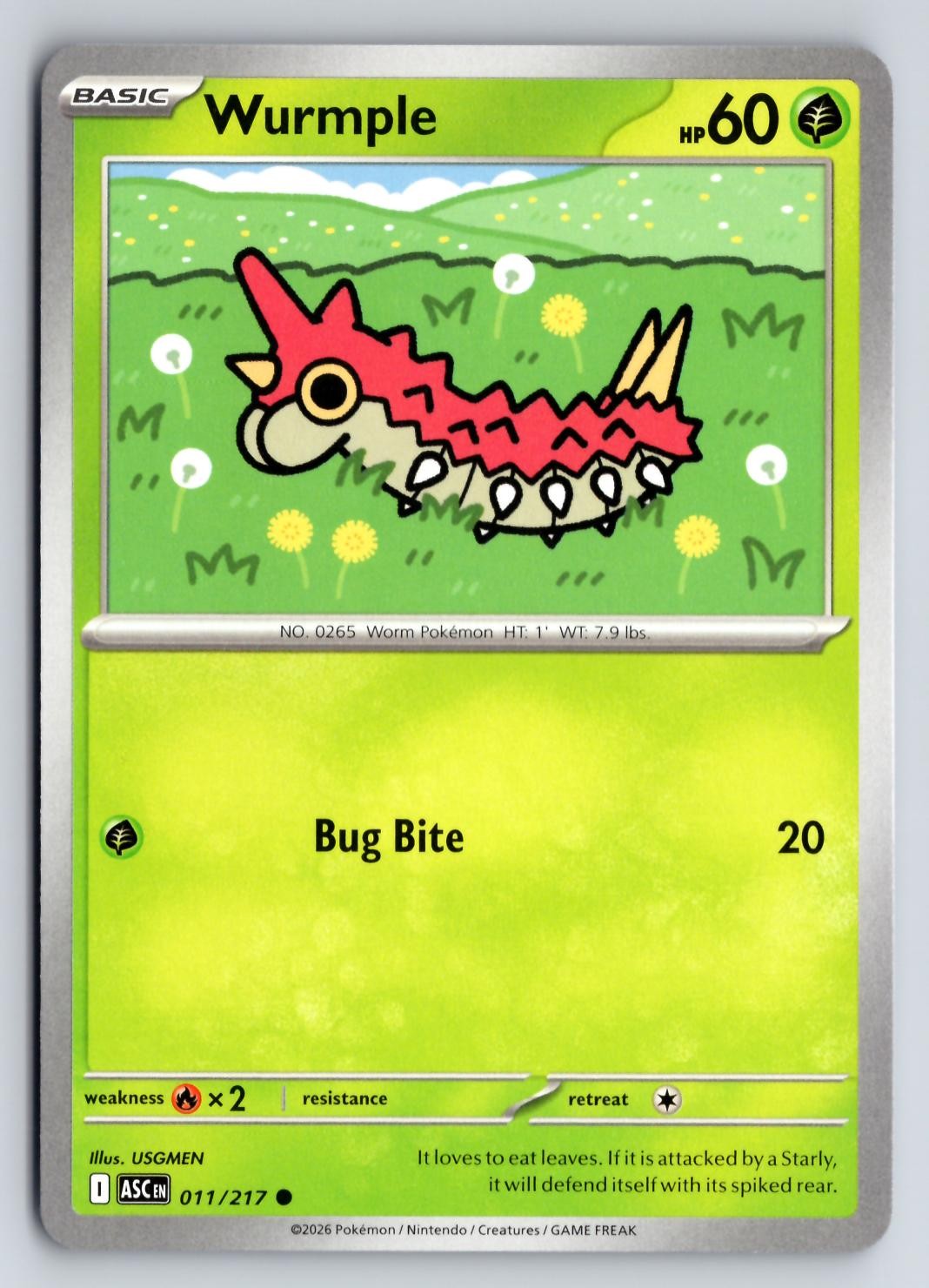 Wurmple #011/217 ME: Ascended Heroes Regular