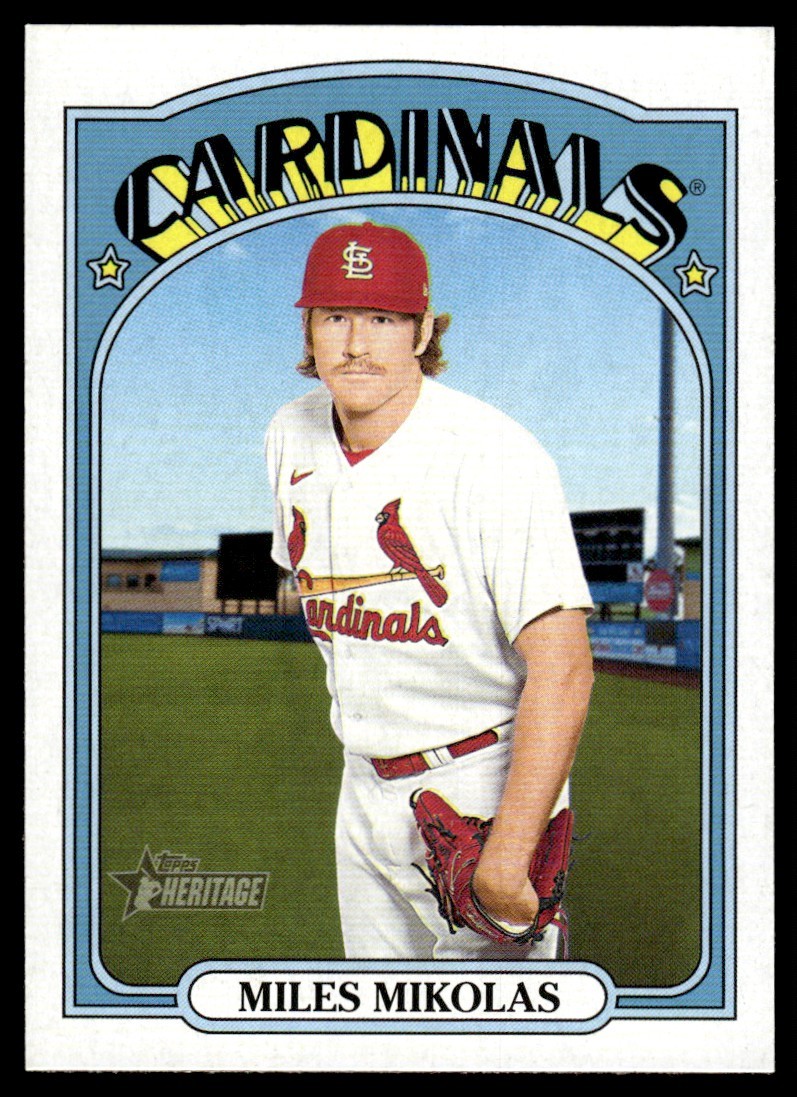 Miles Mikolas 2021 Topps Heritage #510 St. Louis Cardinals 30113 Baseball Card