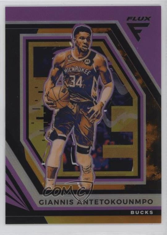 2022-23 Panini Flux Solar Eclipse Prizm 6/49 Giannis Antetokounmpo #98 1d3o