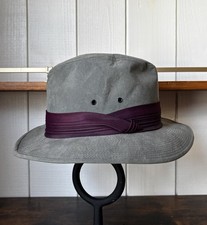 Vintage Purple Gray Wool Felt Fedora Golden Gate Hat Co Gray Purple 7 Large