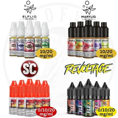 ELFLIQ Liquid ELFA ELFBAR E-Zigarette E-Shisha Vape I 0/10/20mg Nikotin Nic Salt