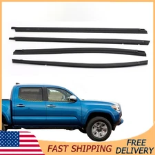4Pcs Car Window Weatherstrips Trim Seal Belt For Toyota Tacoma 2005-2015 Black