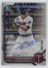 2022 Bowman Draft Chrome Pick Refractor 96/499 Tanner Schobel #CDA-TSL Auto 2a9
