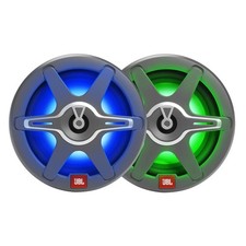 JBL CLUB-82 8" Marine Audio Speakers, Pair, 150W White/Gray Grills