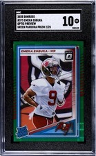 2025 Donruss Rookie Emeka Egbuka Optic Preview Green Pandora Prizm /25 POP 1 🔥