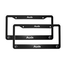 Audi 2 Pack Stainless Steel Rust-proof License Plate Frame Holder Black Audi 2 Pack Stainless Steel Rust-proof License Plate Frame Holder Black