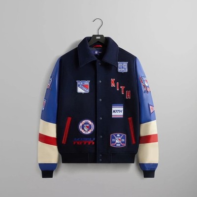 KITH x New York Rangers Limited Edition NHL Collaboration Iconic Varsity Jacket