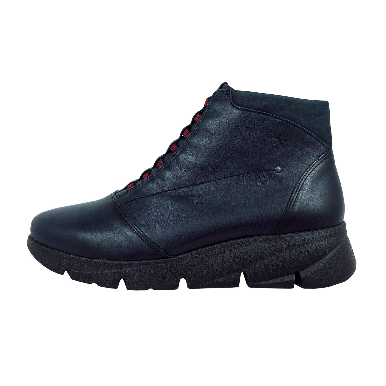 Fluchos Bona: Botines Para Mujer Con Plataforma Marino Piel F1358