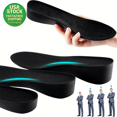 Height Boosters Insoles Shoes Heel Lifts 2-2.4 Inch Inserts for Men Women