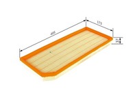 Luftfilter Bosch 1 457 433 102 FüR Oe 06F 133 843 A - 06F 133 843 A - 06F 133