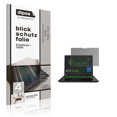 Blickschutzfolie für TULPAR T6 V3.8.1 16 Zoll matt Schutzfolie Folie Display