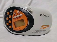 Sony Walkman S2 SRF-M80V AM/FM Weather Radio Mega Bass Belt Clip Armband Tested