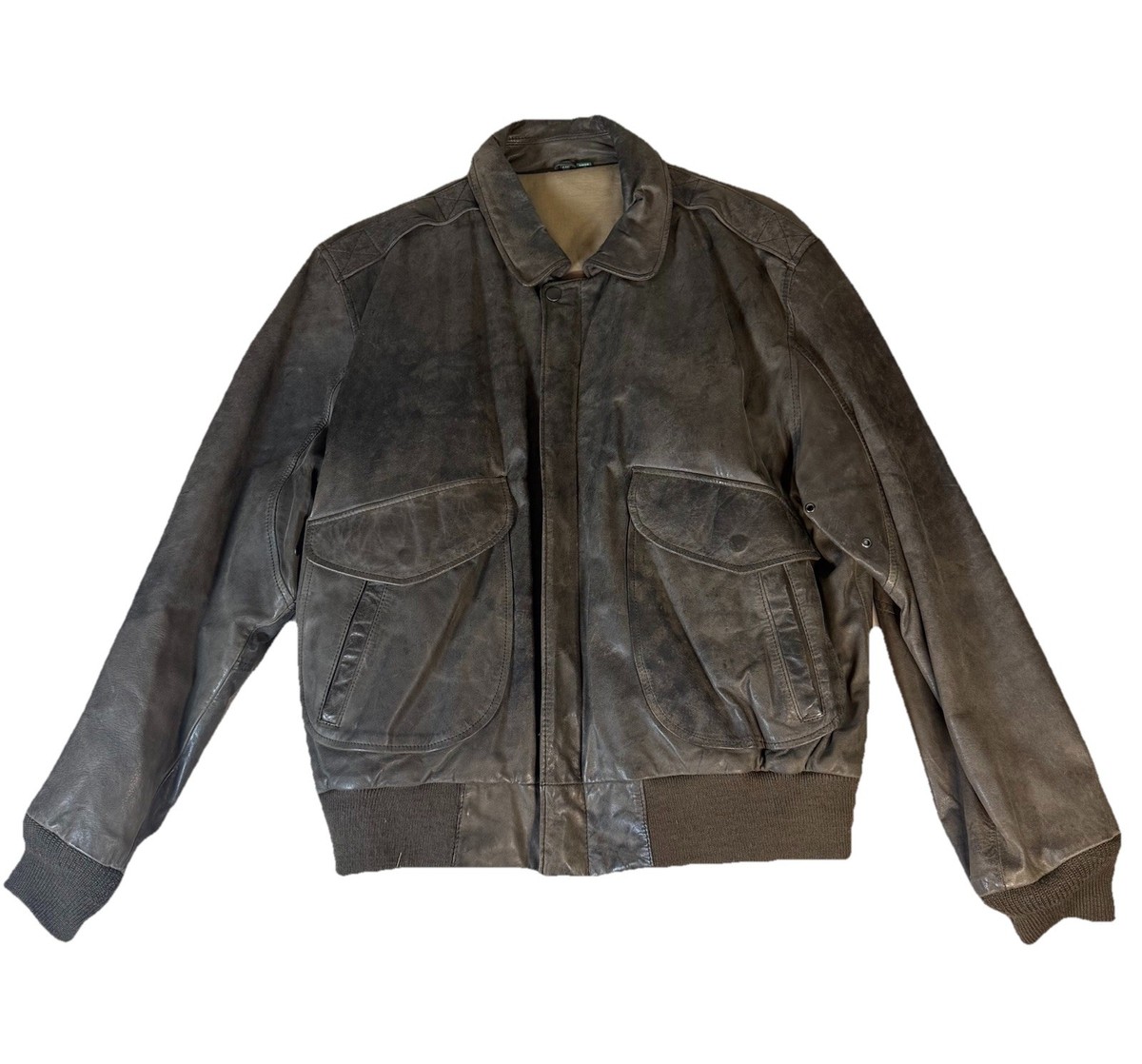 ジャケット・アウター 90s BALLY flight jacket VINTAGE 44 Vintage 90s Hunt Club Leather Bomber Jacket Boxy 44R Flight