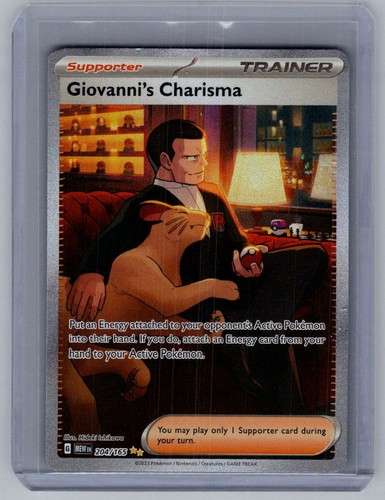 Giovanni's Charisma 204/165 Special Illustration Rare 151 Pokemon Holo Near Mint