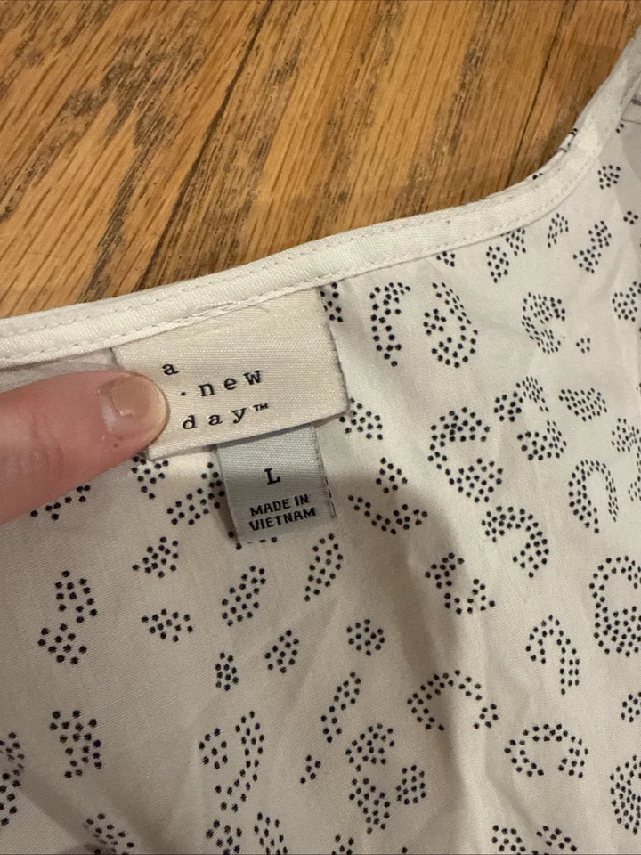 Vestido de algodón de tres niveles con estampado de leopardo de nieve talla grande A New Day Foto 2 de 4