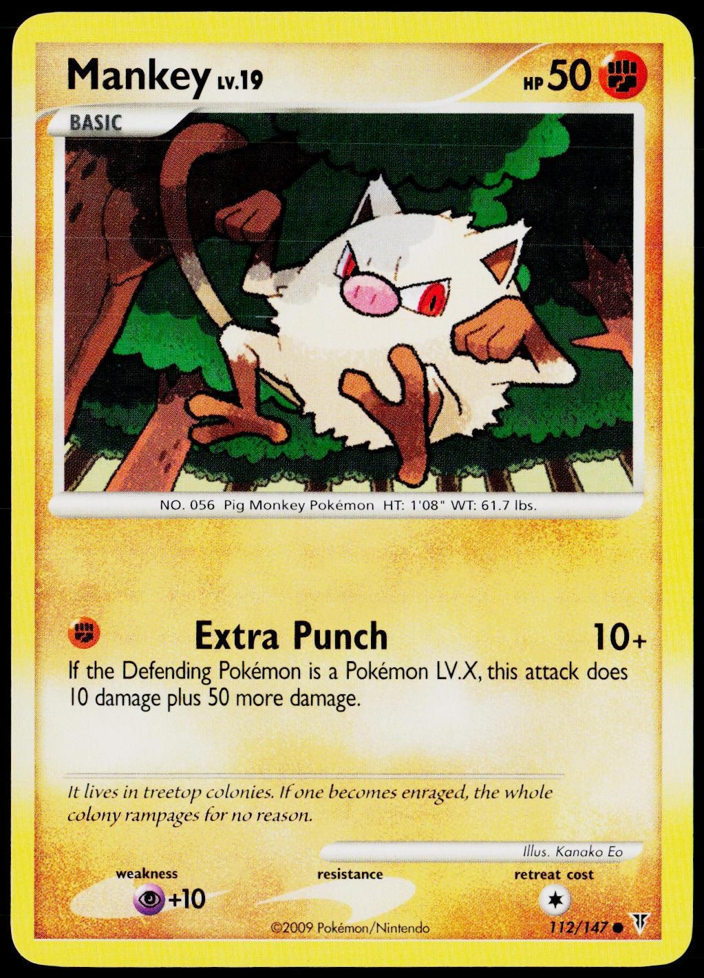 Mankey 112/147 Common Supreme Victors Pokemon Lightly Played