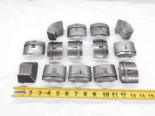 14pcs. ASSORTED 1 7/8 COLLET PAD LOT FIVE A, FIVE B & FOUR C PADS SMOOTH HEXAGON