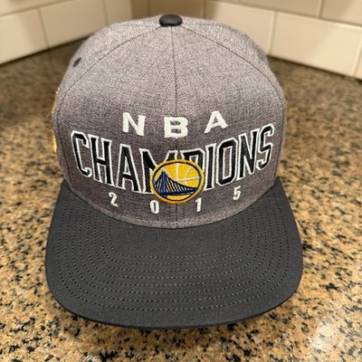 Golden State Warriors NBA Champions 2015 Adidas Snapback Hat Grey Black