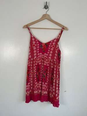 Sezane Top Gr. XS rosa Blumen Trägertop Y2K Chintz Metallic Urlaub Sommer