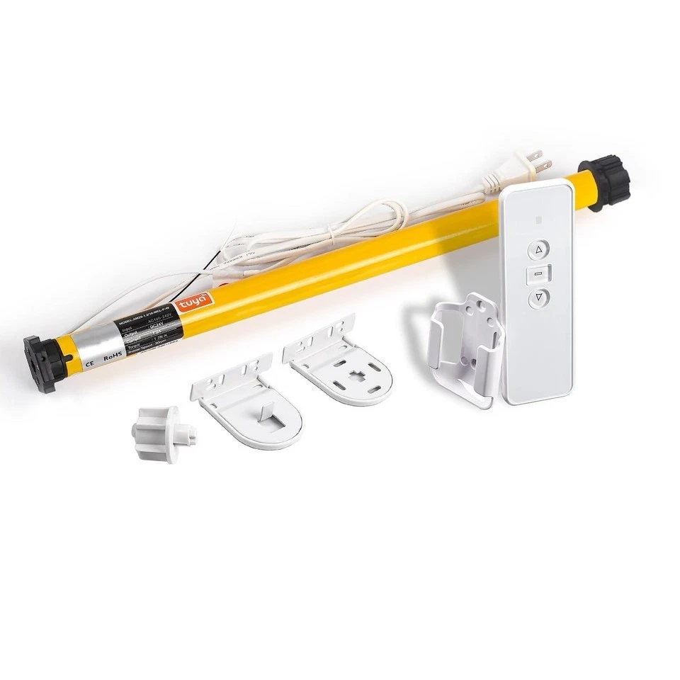 WiFi Smart Blinds Motor, 110V/120V Wired Smart Roller Shades Motor Suitable f...