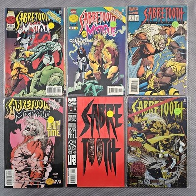 Sabretooth Marvel Comics Lot Of 6 Various Issues 1990s Will Have New B&Bs READ 
