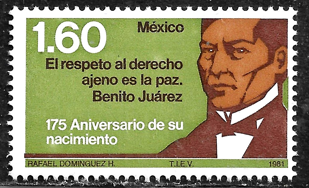 HICK GIRL- MNH. MEXICO STAMP   SC#1229   1981  BENITO JUAREZ    Z132