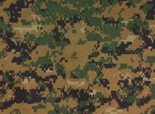 MARPAT WOODLAND NY/CO NOMEX TWILL MARINE USMC LOGO FABRIC BY 1/2(0.5) YARD 64"W